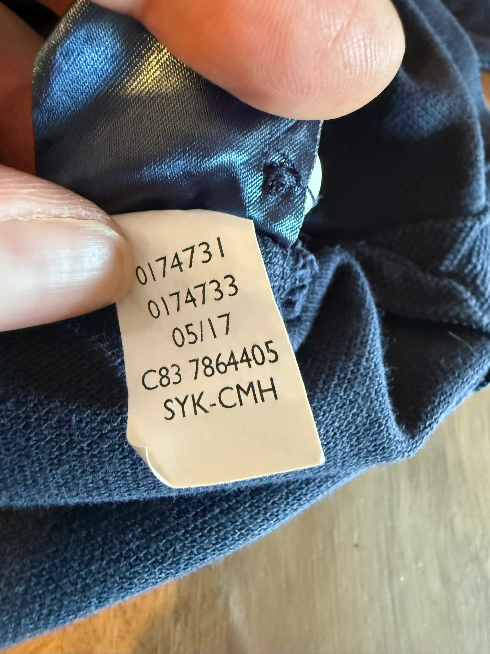 Men's Tommy Hilfiger Long Sleeve Navy Blue Polo – Very Good Condition – photo 5